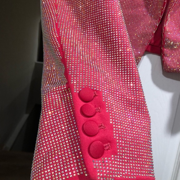AKIRA Fuchsia Sequin Blazer - Picture 6 of 7